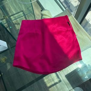 Bright Raspberry Pink Atlas Skirt Zara XS